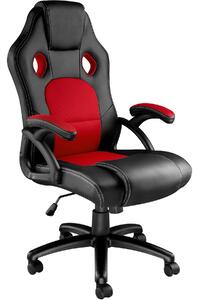 Tectake 403465 tyson irodai szék - fekete/piros
