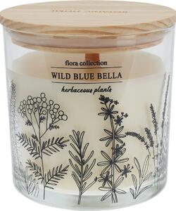 Flora kollekció, Wild Blue Bella illatgyertya 10 x 10 cm