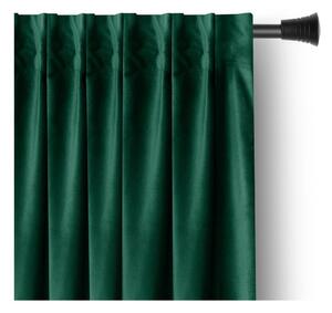 Sötétzöld bársony dimout (részleges sötétítő) függöny 140x245 cm Pleat – Restilo