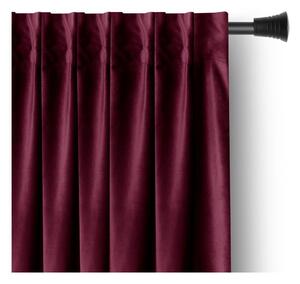 Borvörös bársony dimout (részleges sötétítő) függöny 140x245 cm Pleat – Restilo