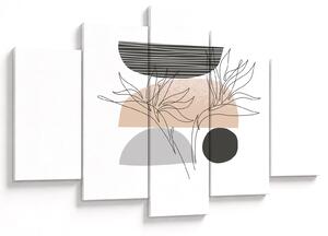 Kép - Vonal művészet virágok N⁰2 (150x105 cm)