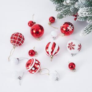 4Home Merry&Bright karácsonyi dekoráció készlet , 42 db, piros-fehér