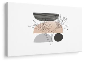 Kép - Vonal művészet virágok N⁰2 (90x60 cm)