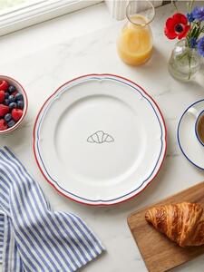 Sinsay - Kerámia tányér croissant motívummal - tengerészkék