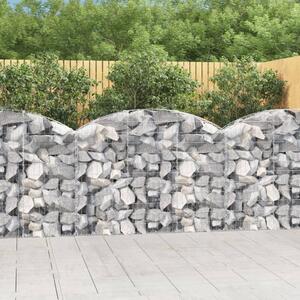 Íves horganyzott vas gabion kosár 150x30x100/120 cm