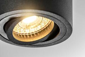 Lámpa Mennyezeti lámpatest AVEIRO BIS, max. 250V, 50/60Hz, 80x90mm, IP20, max 20W, kör, fekete