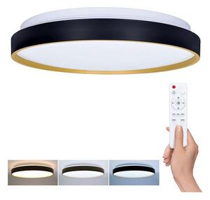 Cala LED mennyezeti lámpa távirányítóval állítható - 38 cm átmérő, fekete
