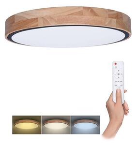 Iron Oak LED mennyezeti lámpa távirányítóval állítható - 51 cm átmérő, barna