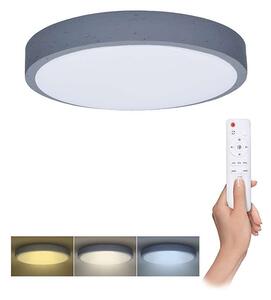 Grey LED mennyezeti lámpa távirányítóval állítható - 38 cm átmérő, szürke