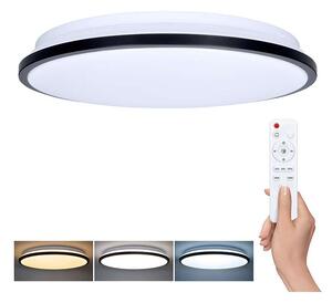 Jamil LED mennyezeti lámpa távirányítóval állítható - 40 cm átmérő, fekete