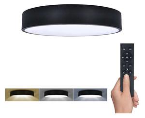 Lecce LED mennyezeti lámpa távirányítóval állítható, 2300 lm - 30 cm átmérő, fekete