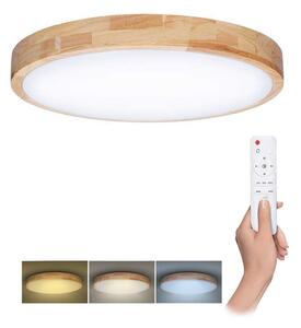 Solid Oak LED mennyezeti lámpa távirányítóval állítható - 51 cm átmérő, barna