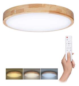 Solid Oak LED mennyezeti lámpa távirányítóval állítható - 39 cm átmérő, barna