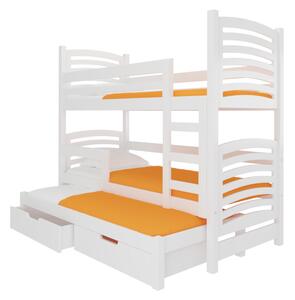 SORTA emeletes ágy, 180x75, fehér