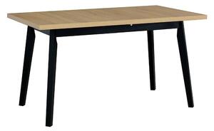 Asztal 80 x 140+180 V (gandson tölgy L) (fekete). 1059238