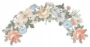 Gyönyörű vintage matrica - virágok
