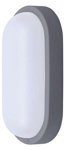 WO749 kültéri LED lámpa - ovális 26 x 13,5 cm, szürke