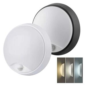 WO780-2 kültéri LED lámpa érzékelővel - 22 cm kör, 2 burkolat, fekete / fehér