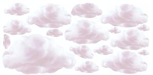 Rózsaszín felhők aranyos kisbaba falmatrica 60 x 120 cm