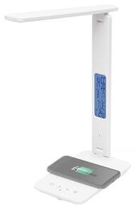 Asztali lámpa, LED, szabályozható, Qi töltővel, USB, HOME, fehér (VLMLA10Q)