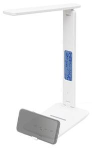Asztali lámpa, LED, szabályozható, Qi töltővel, USB, HOME, fehér (VLMLA10Q)