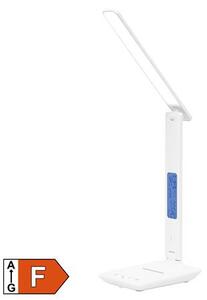 Asztali lámpa, LED, szabályozható, Qi töltővel, USB, HOME, fehér (VLMLA10Q)