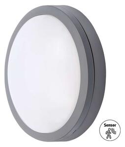 WO781 Siena kültéri LED lámpa érzékelővel - 23 cm kör, szürke