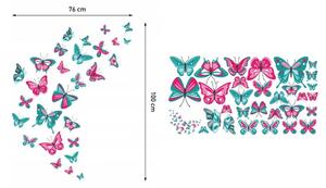 Pillangók dekoratív falmatrica 76 x 100 cm