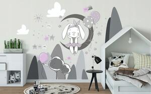 Mia The Dreamy Bunny dekoratív falmatrica lányszobába 100 x 200 cm