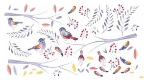 Birds and Twigs aranyos gyerek falmatrica 80 x 160 cm
