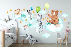 Állatok az égen gyönyörű gyerek falmatrica 60 x 120 cm