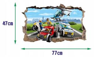 Egyedülálló LEGO falmatrica 3D hatással 47 x 77 cm