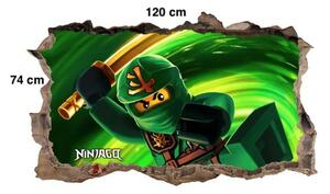 Ninja Go Warrior gyönyörű gyerek falmatrica 77 x 47 cm