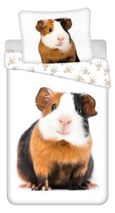 Fehér egyszemélyes pamut gyerek ágyneműhuzat 140x200 cm Guinea Pig – Jerry Fabrics