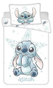 Fehér pamut gyerek ágyneműhuzat babaágyhoz 100x135 cm Lilo and Stitch "White Star" – Jerry Fabrics