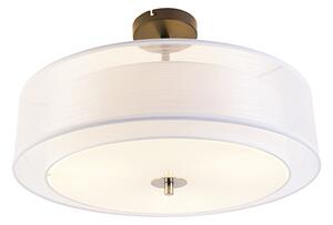 Modern mennyezeti lámpa fehér 50 cm 3 fényű - Drum Duo