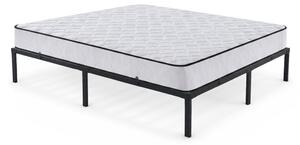 AKORD Furniture Factory Fém Ágy Rugós Matraccal 160x200 cm Fekete Összecsukható