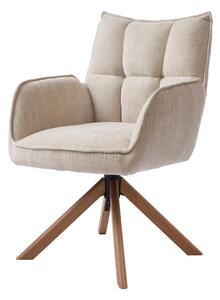 Krémszínű kárpitozott étkezőfotel szett 2 db-os Marilla – Unique Furniture