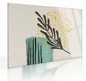 Üveg kép - Absztrakt lapok N⁰3 (70x50 cm)