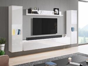 Nappali bútorsor XL (fehér + fényes fehér) (világítás nélkül). 1060054
