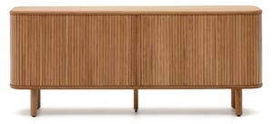 Natúr színű komód tolóajtóval kőrisfa dekorral 180x75,5x40 cm Mailen – Kave Home