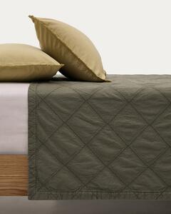 Zöld pamut steppelt ágytakaró 240x260 cm Serla – Kave Home