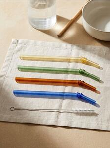 Sinsay - Üveg szívószálak tisztítókefével 5 pack - többszínű