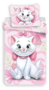 Rózsaszín egyszemélyes pamut gyerek ágyneműhuzat 140x200 cm Marie Cat "Pink" – Jerry Fabrics