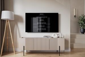Malmi TV szekrény 150 cm - kasmír / fekete lábak