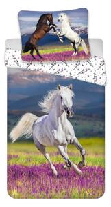 Egyszemélyes pamut gyerek ágyneműhuzat 140x200 cm Horse "Meadow" – Jerry Fabrics
