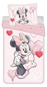 Rózsaszín egyszemélyes pamut gyerek ágyneműhuzat 140x200 cm Minnie "Balloon" – Jerry Fabrics