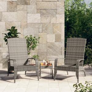 Szürke polyrattan Adirondack kerti szék