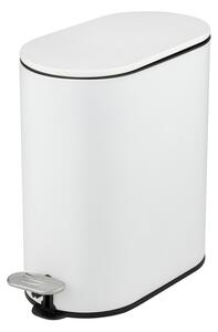 Matt fehér acél pedálos szemetes 5 l Collungo – Wenko