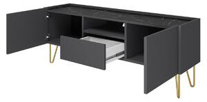 TV asztal Amaryllis ARTV144 (fekete grafit + fekete királyi márvány). 1060629